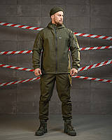 Тактичний костюм софтшелл Oblivion на флісі олива, військова водовідштовхувальна форма осінь-зима армійська зсу
