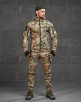 Тактичний костюм soft shell Oblivion Multicam на флісі, Військова форма софтшелл осінь зима армійський костюм не промокає зсу