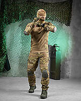 Літній тактичний костюм мультикам Oblivion з наколінниками, військова форма мультикам саржа для зсу