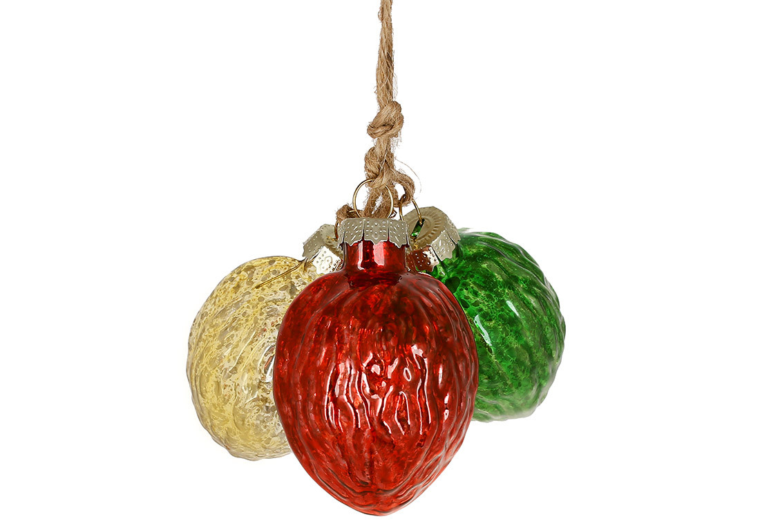 Ялинкова прикраса Горіхи 4 см, фото 1