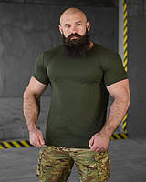 Тактична чоловіча футболка oliva,військова потовідвідна футболка олива зсу