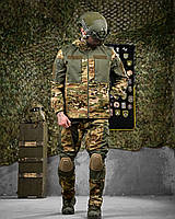 Тактичний костюм гірка мультикам (полегшений), літня форма мультикам рип стоп з наколінниками