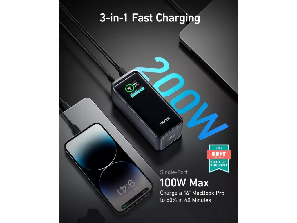 PowerBank Anker 735 Prime A1336011 20000 mAh 200W: продаж, ціна у