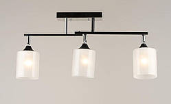 Люстра стельова на 3 плафони VALESO K2321/3 чорний+хром E27