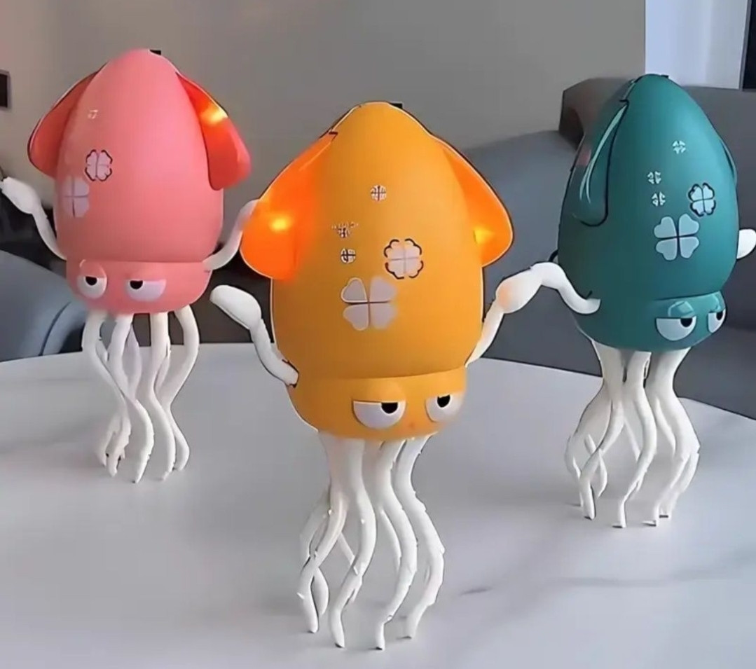 Музичний кальмар, восьминіг інтерактивна іграшка Tummy Time Octopus, фото 1