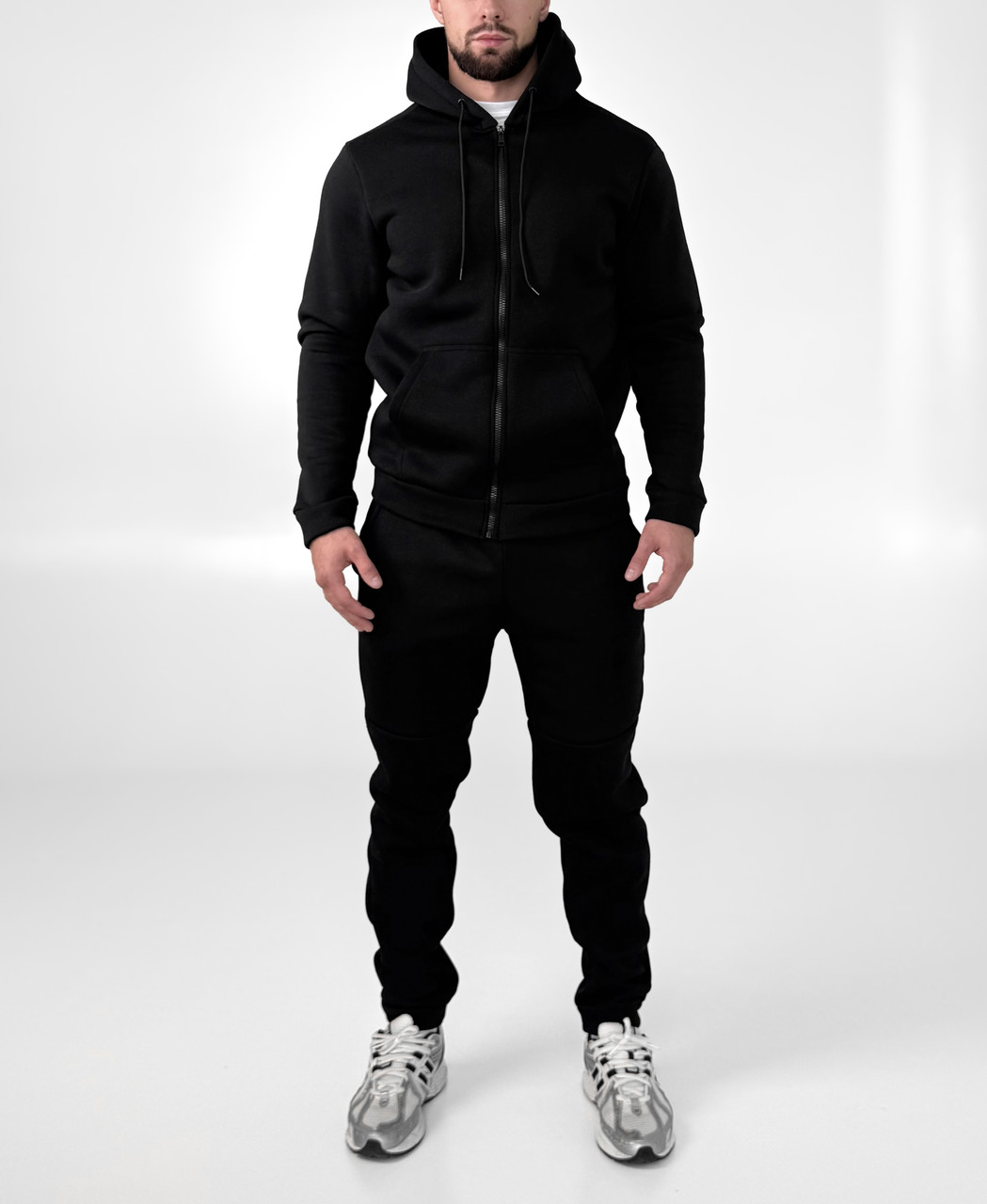 Зимовий спортивний костюм чоловічий на блискавці baza на флісі, фото 1