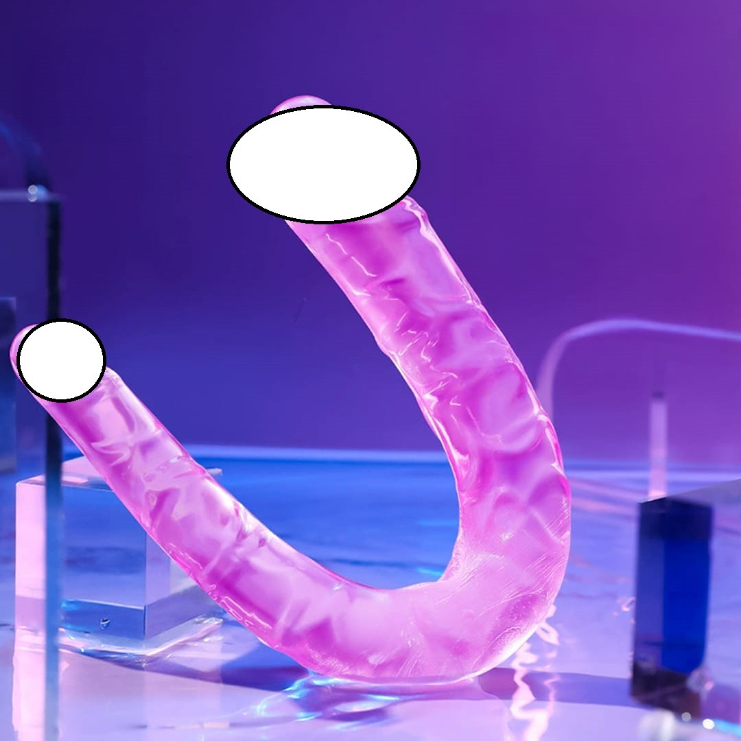 Реалістичний двохстороній фалоімітатор (ділдо) подвійного проникнення