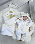 Комплект на виписку демісезонний "Наше Янголятко" (Чоловічок + Конверт-Одеяло, Бавовна, р. 56-62)., фото 2
