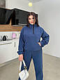 Костюм жіночий двошаровий фліс Модель: 1483-05316 GR Колір: хакі, синій, чорний, фото 6
