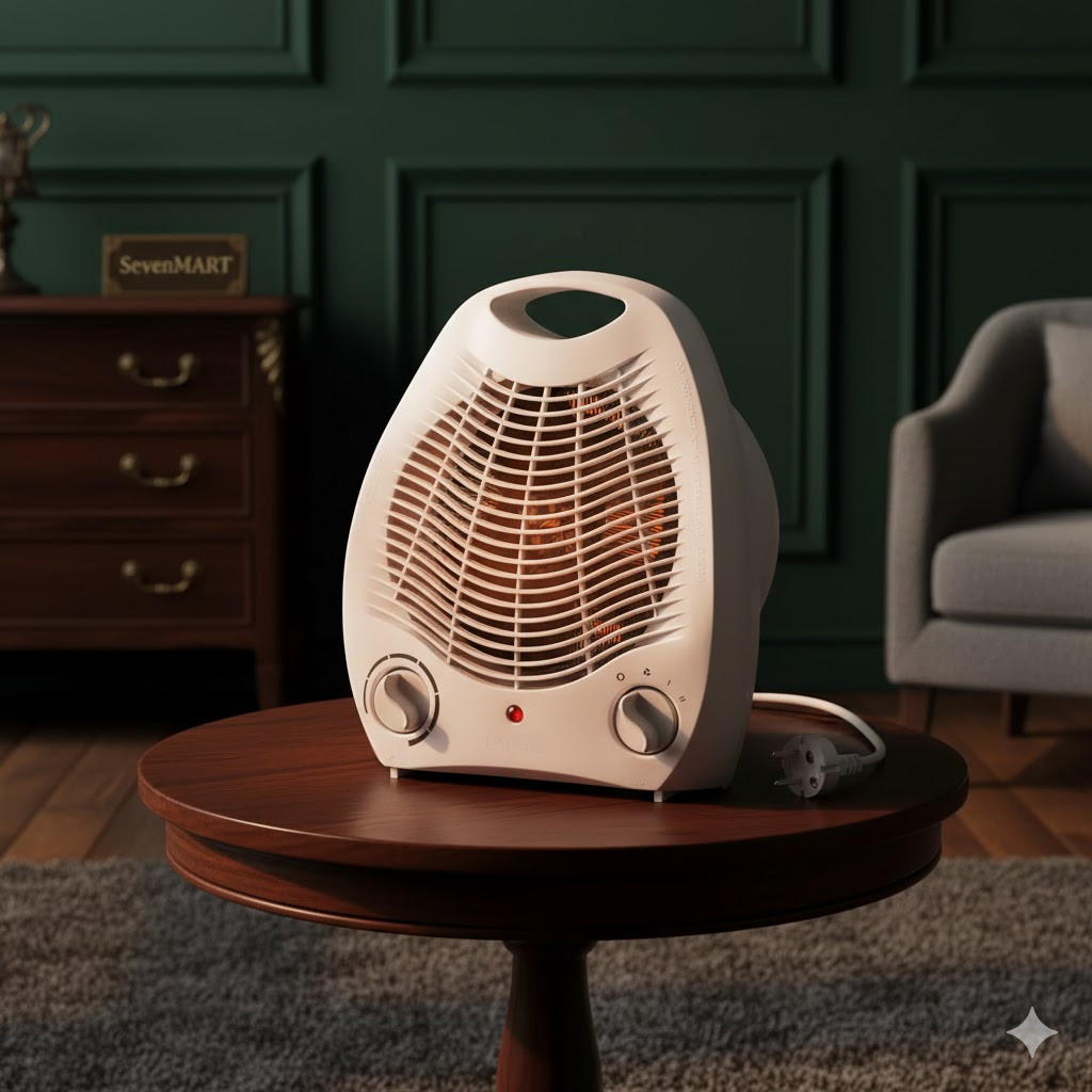 Електричний тепловентилятор дуйка NSB-200BS1, 2000 Вт — підлоговий / настільний компактний обігрівач, фото 1