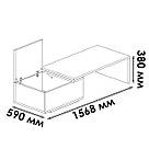 Стіл трансформер журнальний 100 см Кавовий розкладний столик прямокутний із Ламінованого ДСП, фото 10