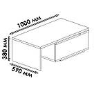 Стіл трансформер журнальний 100 см Кавовий розкладний столик прямокутний із Ламінованого ДСП, фото 9