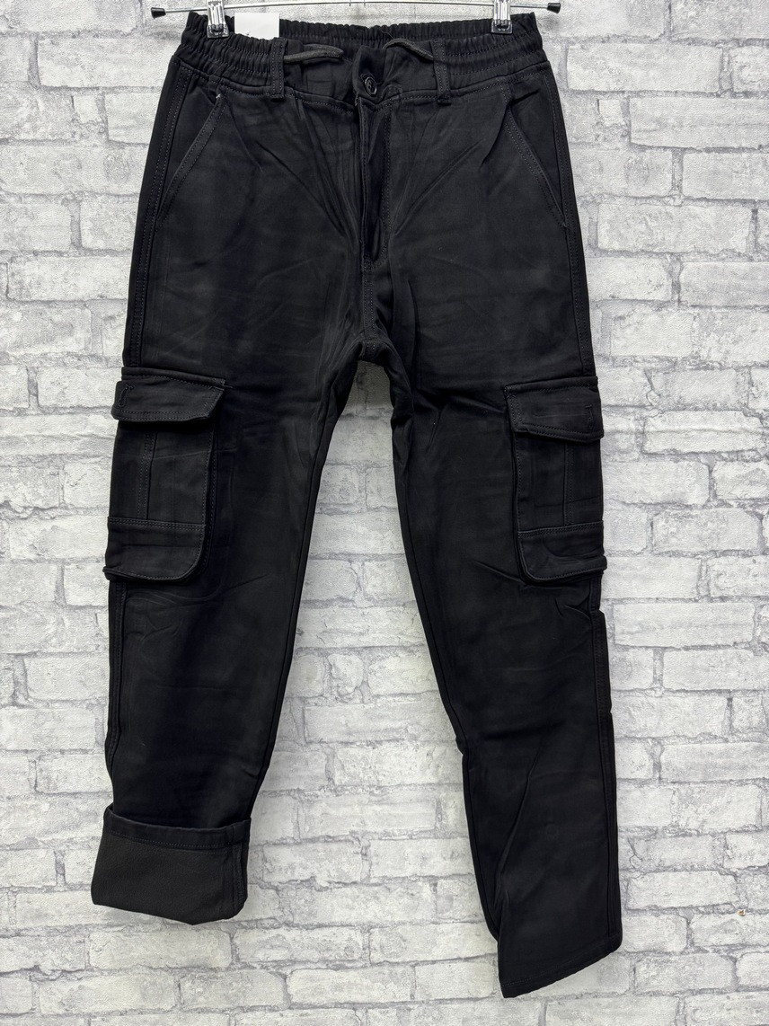 Прямі чоловічі котонові штани на флісі, фото 1