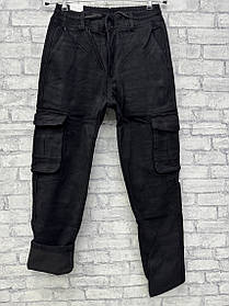 Прямі чоловічі котонові штани на флісі