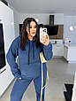 Костюм жіночий з капюшоном фліс Модель: 1483-05315 GR Колір: хакі, синій, фото 8