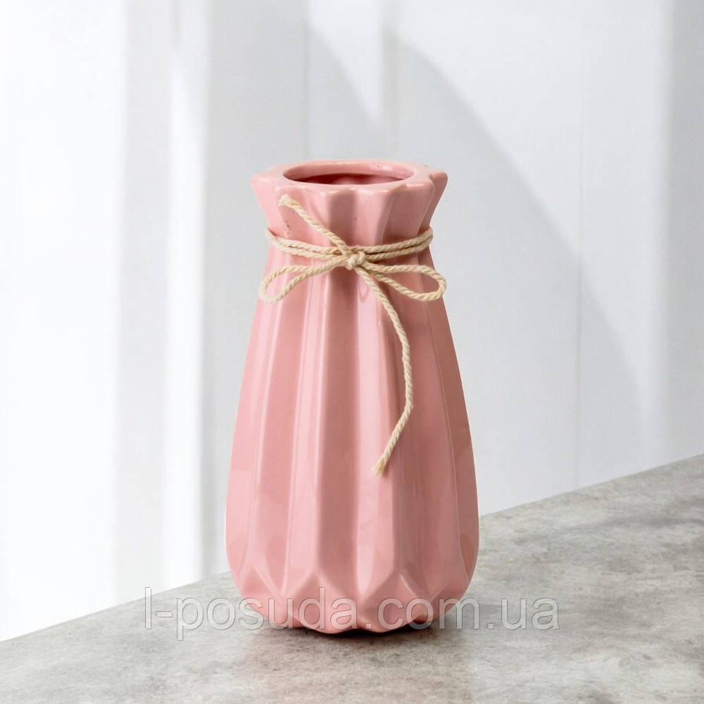 Ваза для квітів Кармен, 17 см - декоративна настільна ваза для інтер'єру, фото 1