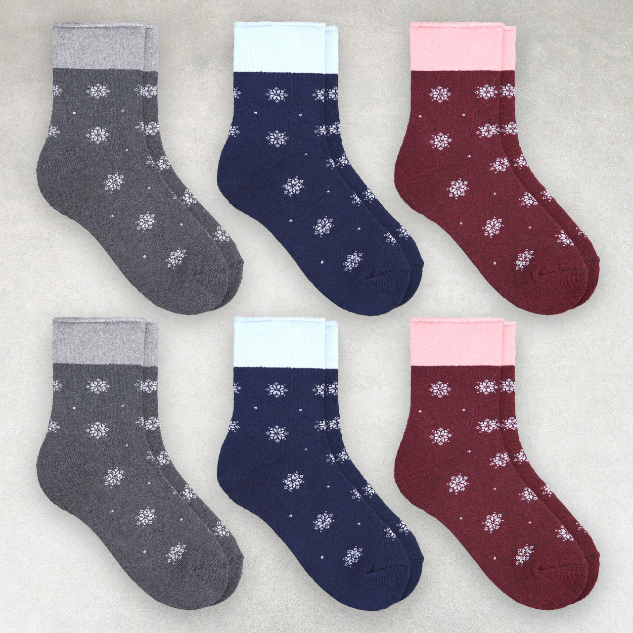 Шкарпетки зимові медичні жіночі 6 пар (без резинки) розмір 36-40 арт.343.6, фото 1