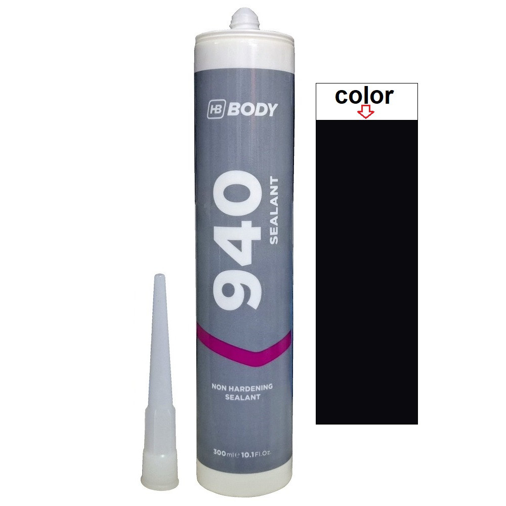 Незастигаючий герметик для гумових ущільнювачів чорний Body 940 300мл