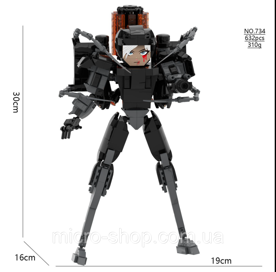 Конструктор Валькірія зі Cкiбiдi Туалет 632 деталі, фото 1