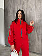 Костюм жіночий євро креп Модель: 1483-05177 GR Колір: червоний, чорний, беж, фото 2
