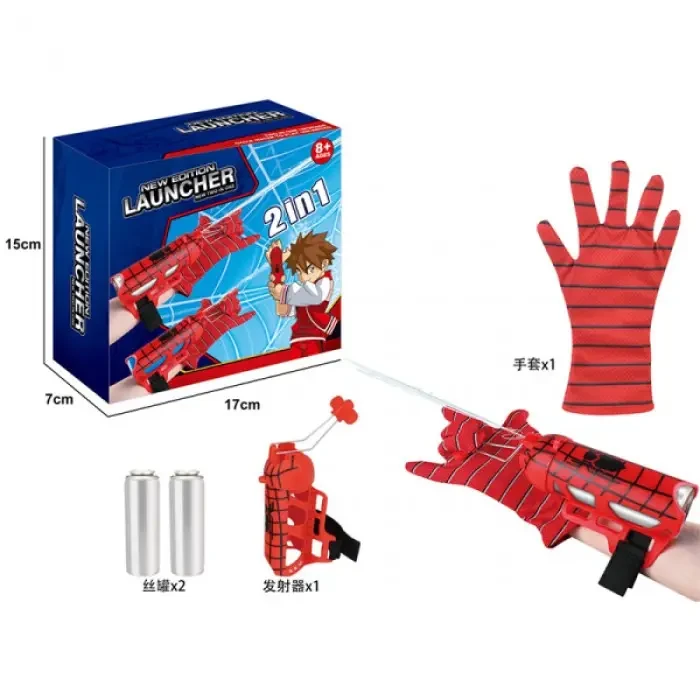 Ігровий набір рукавичка Людина-павук стріляє павутинням + 2 балони Web Fluid, фото 1