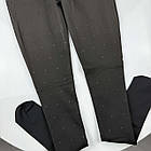 Жіночі теплі термоколготки з ефектом голих ніг в горошек, фото 3