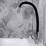 Змішувач для кухні Rubineta Flexy 33 BK гнучкий чорний AND HA-181, фото 4