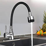 Змішувач для кухні Rubineta Flexy 33 BK гнучкий чорний AND HA-181, фото 5
