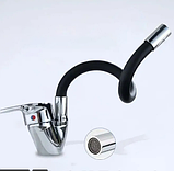 Змішувач для кухні Rubineta Flexy 33 BK гнучкий чорний AND HA-181, фото 7