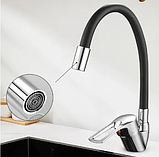 Змішувач для кухні Rubineta Flexy 33 BK гнучкий чорний AND HA-181, фото 8