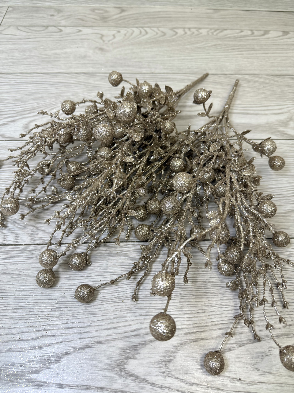 Декоративний кущ для новорічного декору ( Шампань 41 см), фото 1