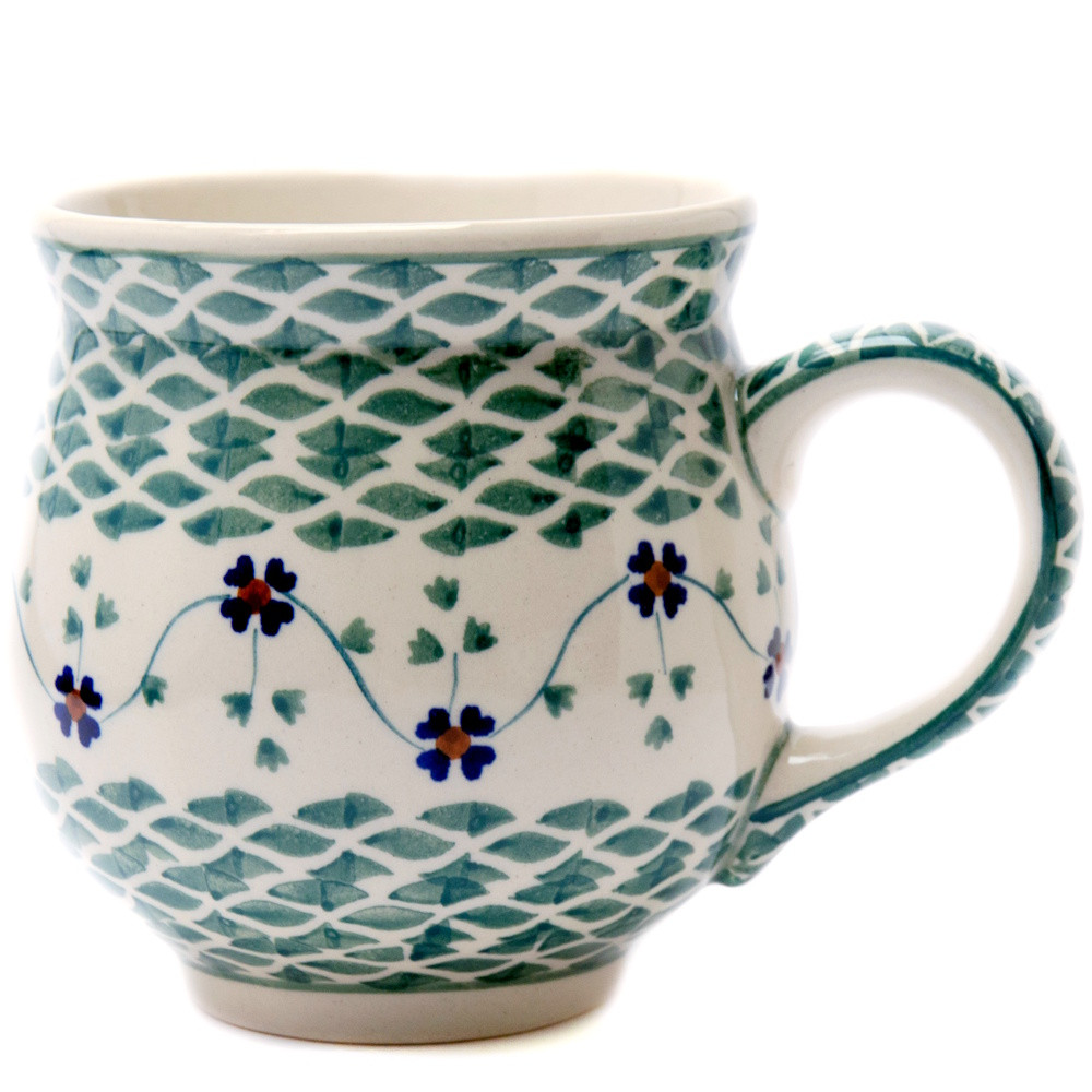 Кружка керамічна Бочечка  0,5 л Green swirl