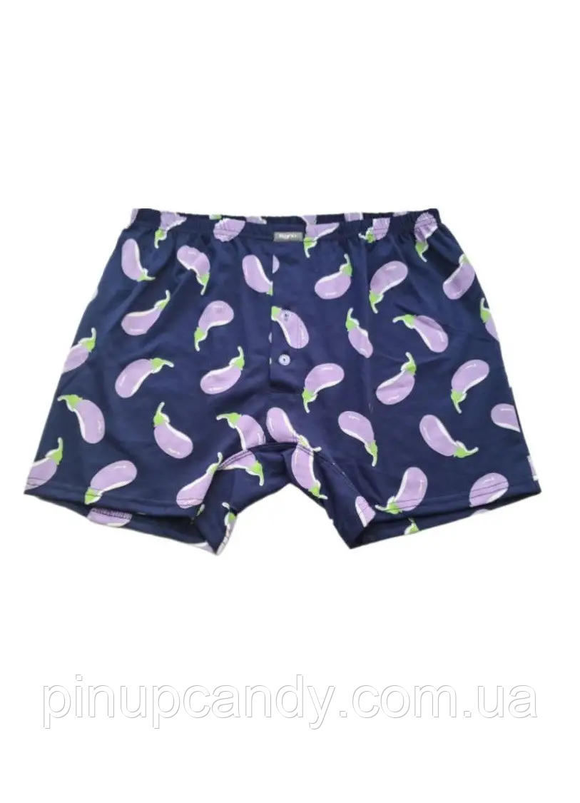 Боксери облягаючі Bono МО maxi принт Баклажани сині (розміри: 56-68), фото 1