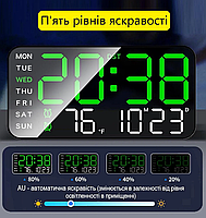 Годинник Deepfox DS-6659 LED цифровий електронний настільний/настінний Будильник Дата Температура 21.5х11см, фото 5
