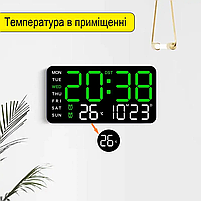Годинник Deepfox DS-6659 LED цифровий електронний настільний/настінний Будильник Дата Температура 21.5х11см, фото 8