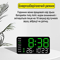 Годинник Deepfox DS-6659 LED цифровий електронний настільний/настінний Будильник Дата Температура 21.5х11см, фото 9