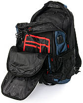 Рюкзак туристичний на 43 літри чоловічий синій тканиний міський для ноутбука 15" з кишенями 50х35х25см Power In Eavas 8212, фото 3