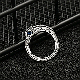 Кільце ящірка хамелеон каблучка у вигляді ящірки з синіми очима, фото 5