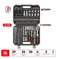 Набір інструментів 111 од. 1/2", 1/4", Сг-V STORM INTERTOOL ET-8111