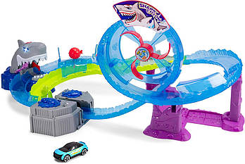 Ігровий трек Dickie Toys Біла акула з машинкою зі звуковими та світловими ефектами 3338002