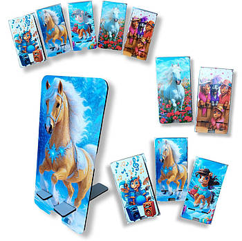 Деревяні підставки під телефон з символ 2026 року Коня