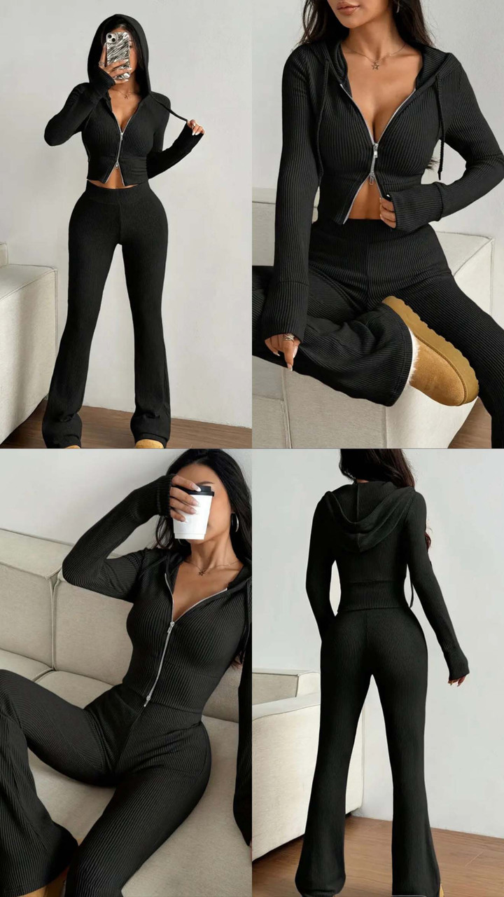 Жіночі стильні костюми №57152 Чорний, фото 1