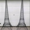 Ейфелева вежа DecorArt без підсвітки, 220х60х60 см (чорна, біла)