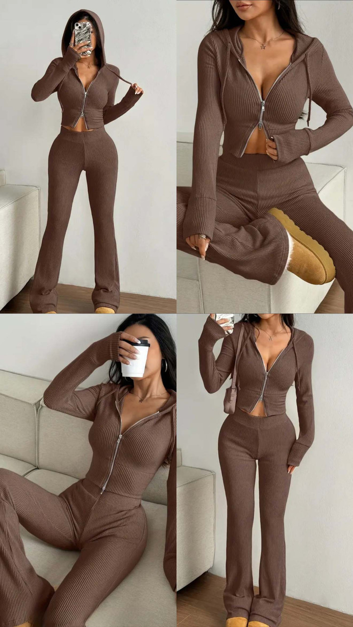 Жіночі стильні костюми №57152 Коричневий, фото 1