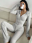 Жіночі стильні костюми №57152 Сірий, фото 4