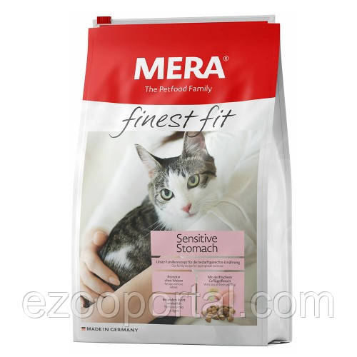 Сухий корм для котів Mera Finest Fit Sensitive Stomac зі свіжим м'ясом птиці та ромашкою 10 кг, фото 1