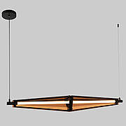 Люстра підвісна чорна довга 100см led 18W (91-12450-1led (1000) BR)