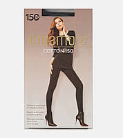 Колготки преміум якості 150 ден бавовняні теплі Innamore 150 чорного кольору розміри 5 і 6, фото 2