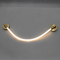 Настінний світлодіодний світильник 10W Diasha з нестандартною гнучкою конструкцією 3200К колір бронзовий IP20