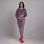 Жіноча тепла велюрова піжама з кишенями, фото 2